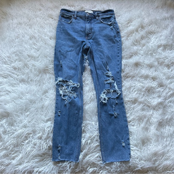 Abercrombie & Fitch Denim - Abercrombie High Rise Skinny Jeans Distressed